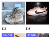 Searching for shoes in the App