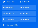 Searching for available flights in Priceline: Hotel, Flight & Car