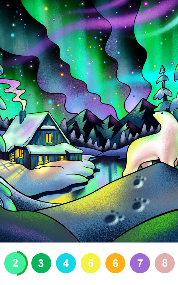 Paint by Number Coloring Game Apps4Girls