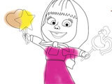 Masha and the Bear coloring