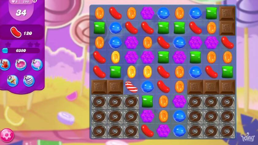 Candy Crush, a prime example of a tapping and merging game Candy Crush, a prime example of a tapping and merging game