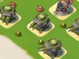 Taking on the AI base, Depleted in Boom Beach
