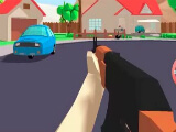 Using an AK47 in Dude Theft Auto