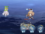 Fighting an enemy battleship in Azur Lane