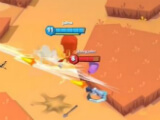 Fighting as Duke near the bushes in Zooba Fighting as Duke near the bushes in Zooba
