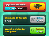 Main menu of Hunter Assassin Hunter Assassin main menu