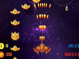 Taking out chickens in Strike Galaxy Attack 2021