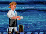 Reading a note in The Secret of Monkey Island