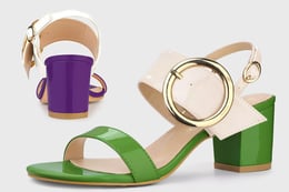 Women's Slingback Block High Heel Sandals thumb