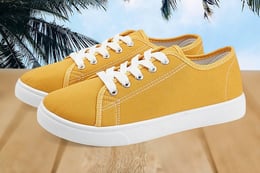 Canvas Lace-Up Sneakers for Women  thumb