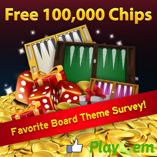 Vote and Win 100,000 Chips in PlayGem Social Backgammon Vote and Win 100,000 Chips in PlayGem Social Backgammon