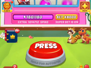 Spinning slots in Crazy Fox