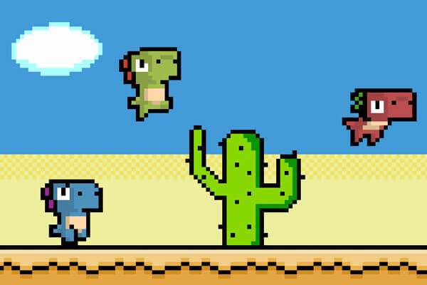 Pixel Dino Run - Coonster