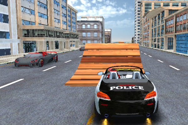 police car stunt