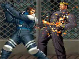 Fighting an enemy in the game