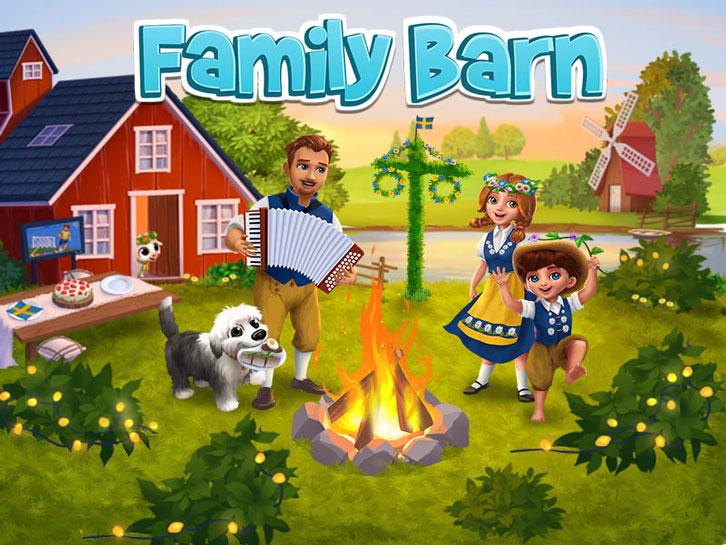 Enjoy the Midsummer's Days in Scandinavia in Family Barn