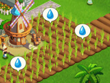 Miracle City 2: Watering crops at a friend's city