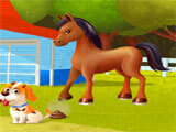 Cleaning up animals in Little Farmers Little Farmers cleaning up animals