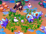 Feeding animals in the level