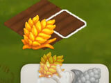 Harvesting crops in the game
