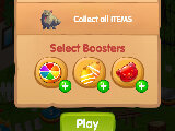 Buying boosters at the start of each level in Fruit Farm Harvest