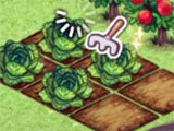 Harvesting crops in the game