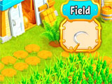 Harvesting crops in the game
