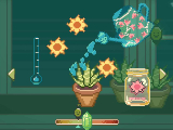 Watering the plants in Window Garden