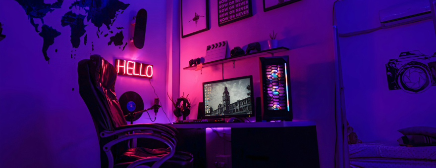 RGB lighting in a gaming rig