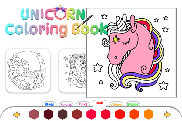 Unicorn Coloring Book - Games 4 Grandma