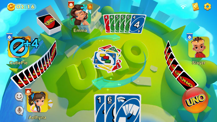 Gameplay in UNO! Gameplay in UNO!
