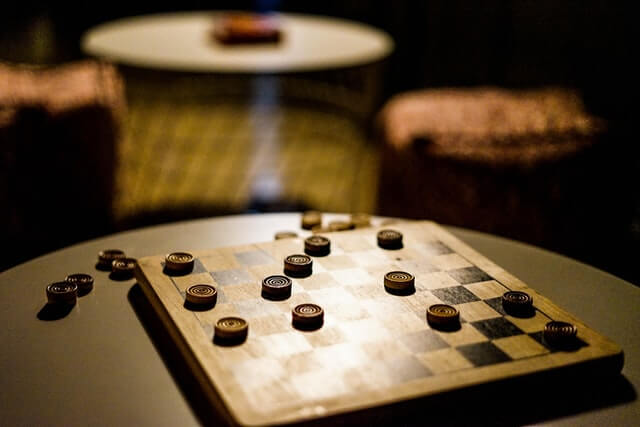 A game of checkers A game of checkers