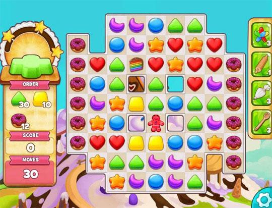 Gingerbread Man level in Cookie Jam