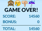 Emoji Pop: Game over