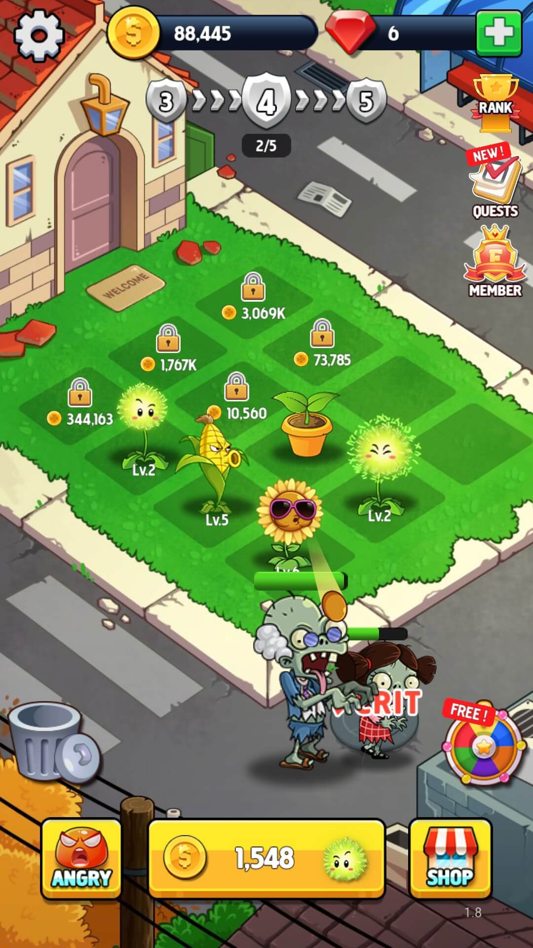 flowers vs zombies game