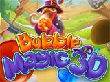 Bubble Magic 3D logo with Wizard