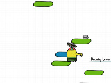 Using a helicopter hat in Doodle Jump 2