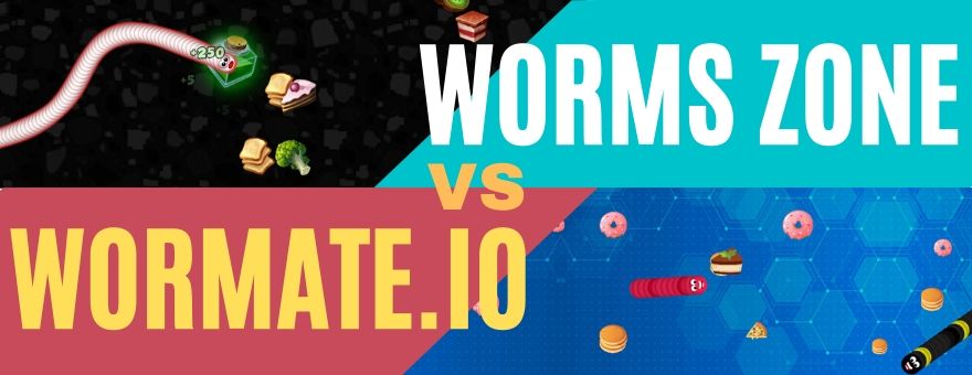 Differences between Wormate.io and Worm Zone large