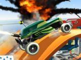 Racing through an explosion in Hot Wheels: Race Off