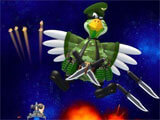Boss fight in the game Boss fight in Chicken Invaders
