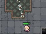 Fighting a boss monster in The Way Home: Pixel Roguelike