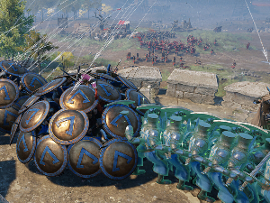 Shield wall in Conqueror's Blade Shield wall in Conqueror's Blade