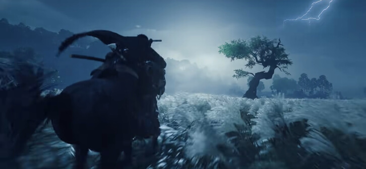 Riding in the dead of night in Ghost of Tsushima