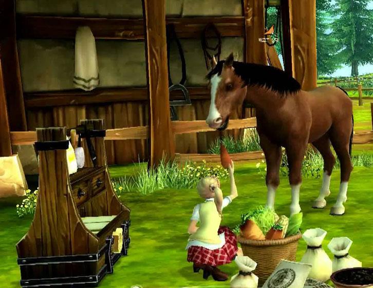 Feeding your horse a carrot treat in Alicia Online