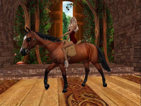 Beautiful Horse and Rider from Second Life