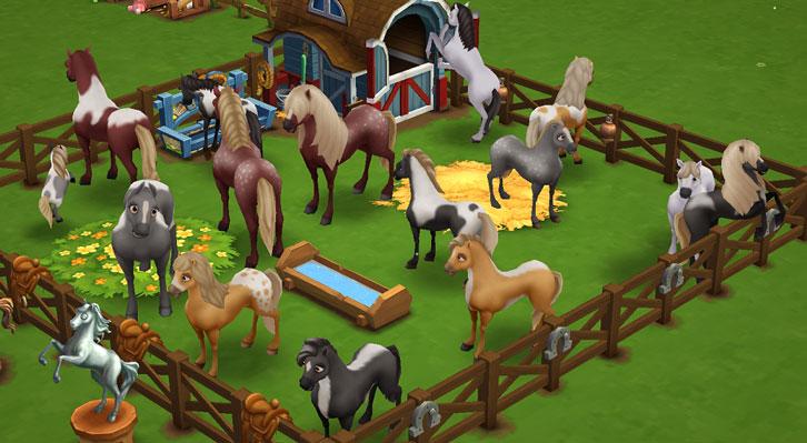 Horses Galore in Farmville 2