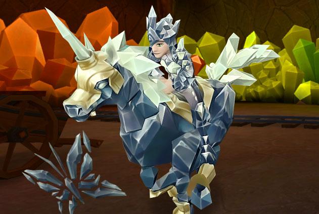 Magnificent crystalline horse mount in Wizard 101