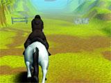 Jumping Obstacles in Farm Horse Jungle Ride: