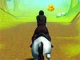 Farm Horse Jungle Ride: Collecting Gold 