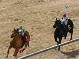 Triple Throne Horse Racing intense race